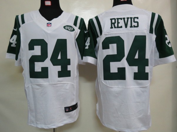 Nike Elite Jersey New York Jets 24 Revis White